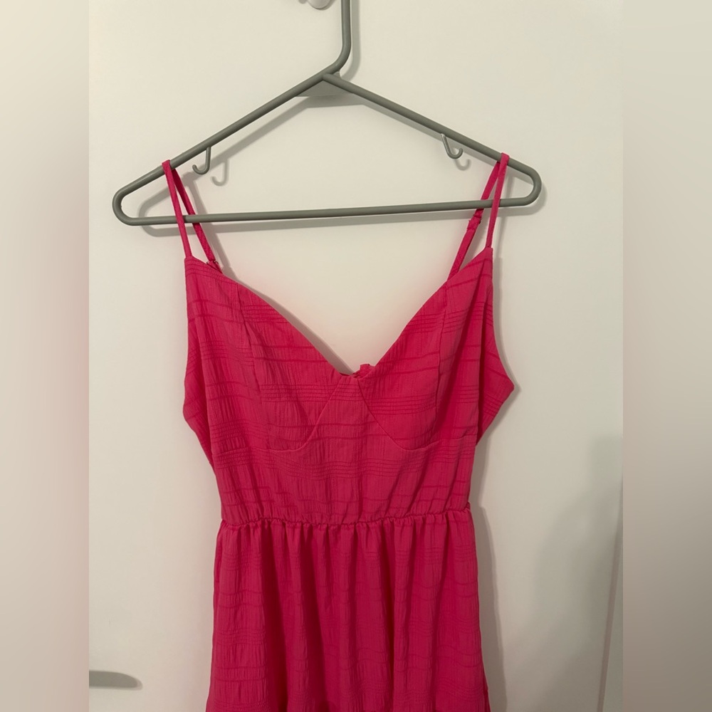 🎉SOLD🎉SHEIN hot pink tie back dress - Picture 8 of 8